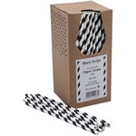 Straw Paper Bl/White 8