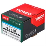 Woodscrew Csk Pozi 4 x 40mm S/S (Box 200)