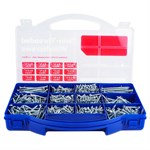 Woodscrew Assorted Csk Pozi BZP 1140pc