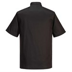 Chefs Jacket Stud Small S/Sleeve Black C733/HO10