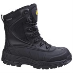 Boot AS440 Sz6 Sfty W/P Comp Side Zip Black SRA