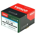 Woodscrew Csk Pozi 4 x 45mm S/S (Box 200)