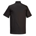 Chefs Jacket Small Black S/Sl Button Kent C734