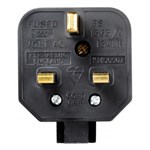 Plug 13A 240v Black HDPT138-01