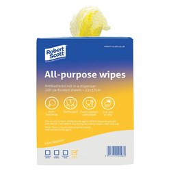 Cloth All Purpose Yellow Dispen (Pkt200) 100247-Y