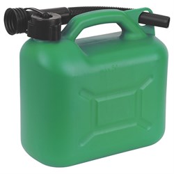 Fuel Can Petrol Green Plastic 5Ltr 09052