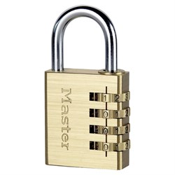 Padlock Combi 40mm 4 Digit Alum/Brass 604D