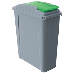 Bin Eco Recycling 25Ltr & Green Lid 101725-Green