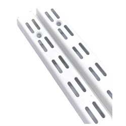 Upright 198cm White Twin Slot Shelving 11178