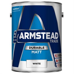 Paint Durable Matt White 5Ltr Trade Armstead