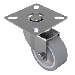 Castor 50mm Grey Rubber Swivel Varley