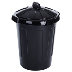 Dustbin & Lid Black 85Lt Lockable Plastic PL/BIN8