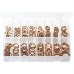 Copper Washers Assorted Box 250pc AB106 Van