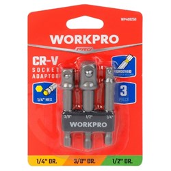 Socket Adapter Set 3pc WP408250WE WORKPRO