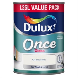 Paint Once Gloss PB White 1.25Ltr Dulux