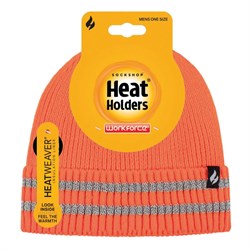 Beanie Hat Heat Holder One Size Orange Thermal