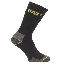 Sock 14212 Black Sz 6-11 Pkt3 Crew CAT