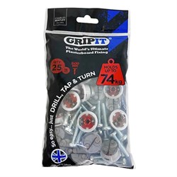 Plasterboard Fixing 18mm Red Pkt25 152-2525 Grip