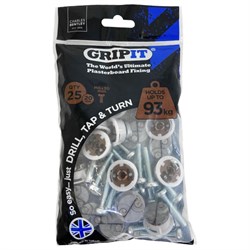 Plasterboard Fixing 20mm Brown Pk25 202-2530 Grip