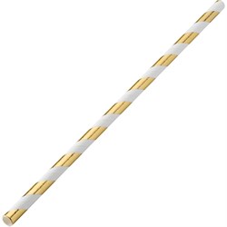 Straw Paper Gold/Whit 8