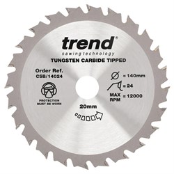 Sawblade Circ TCT 140mm 24T CSB/14024 Trend