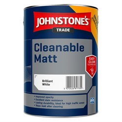 Paint Matt Brill White 5Ltr Cleanable Johnstone