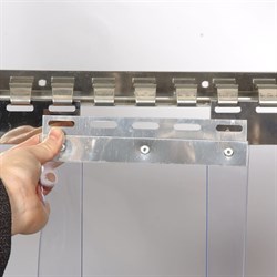 Clamp Set 200mm 2pc S/S (For PVC Curtain)