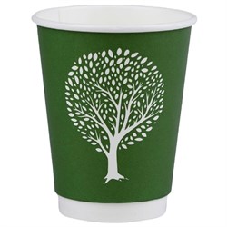 Cup 8oz Green Tree (500) Double Wall VDW-08GT