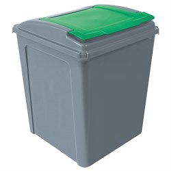 Bin Eco Recycling 50Ltr Green & Lid 101726-Green