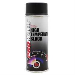 Paint Spray Black High Temp 400ml Promatic