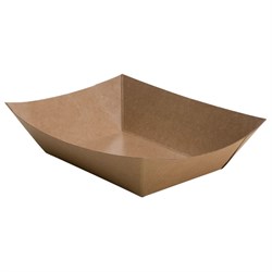 Tray Kraft Med PE Lined 125x70x50mm (1000)05946