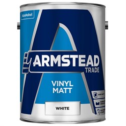 Paint Vinyl Matt White 5Ltr Trade Armstead