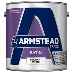 Paint Satin Brill White 2.5Ltr Trade Armstead
