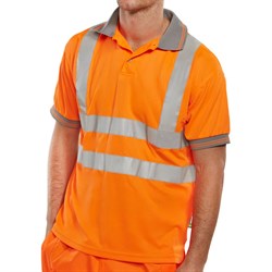 Beeswift BPKSEN Hi-Vis Short Sleeve Polo Shirt