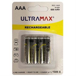 Battery Rechargable AAA (Pkt4) NiMH
