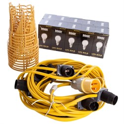 Festoon ES 22Mtr Yellow 2Mtr Spaces 100W  E89811
