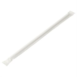 Straws White Wrapped Pack (Bx5000) Individual