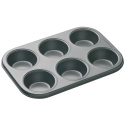 Baking Pan 6 Bun Size N/Stick 27x18cm KCMCHB6