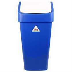 Swing Bin Plastic 50Ltr Blue c/w Wht Lid L30032