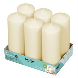 Candle Pillar 200x68mm (Box6) Ivory Bolsius