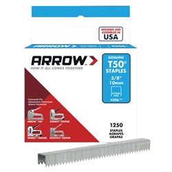 Staples T50 10mm (Box 1250) 5038 Arrow