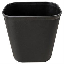 Bin Waste Rectangular Black Plastic CB081