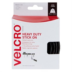 Tape Velcro Stick On Black HD 50mm x 1Mtr