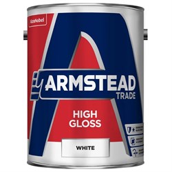 Paint High Gloss White 5Ltr Trade Armstead
