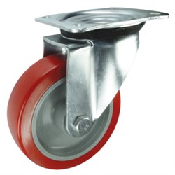 Castor 150mm Red Poly Swivel 622PNB Varley
