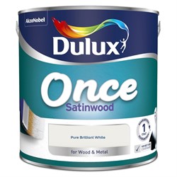 Paint Once Satinwood PB White 2.5Ltr Dulux