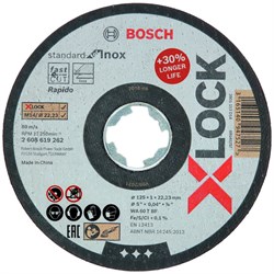 Disc Cutting Stainless 125 x1mm Xlock Inox Bosc