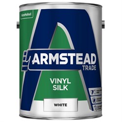 Paint Vinyl Silk White 5Ltr Trade Armstead