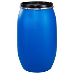 Drum Plastic Blue 120Ltr c/w Lid & Locking Band