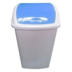 Swing Bin White 50Ltr c/w Blue Lid  SWING844/B